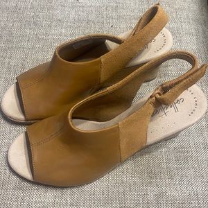 Clarks wedged sandals